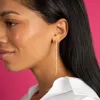 Thin CZ Drop Down Stud Earring sold by Adina Eden's
