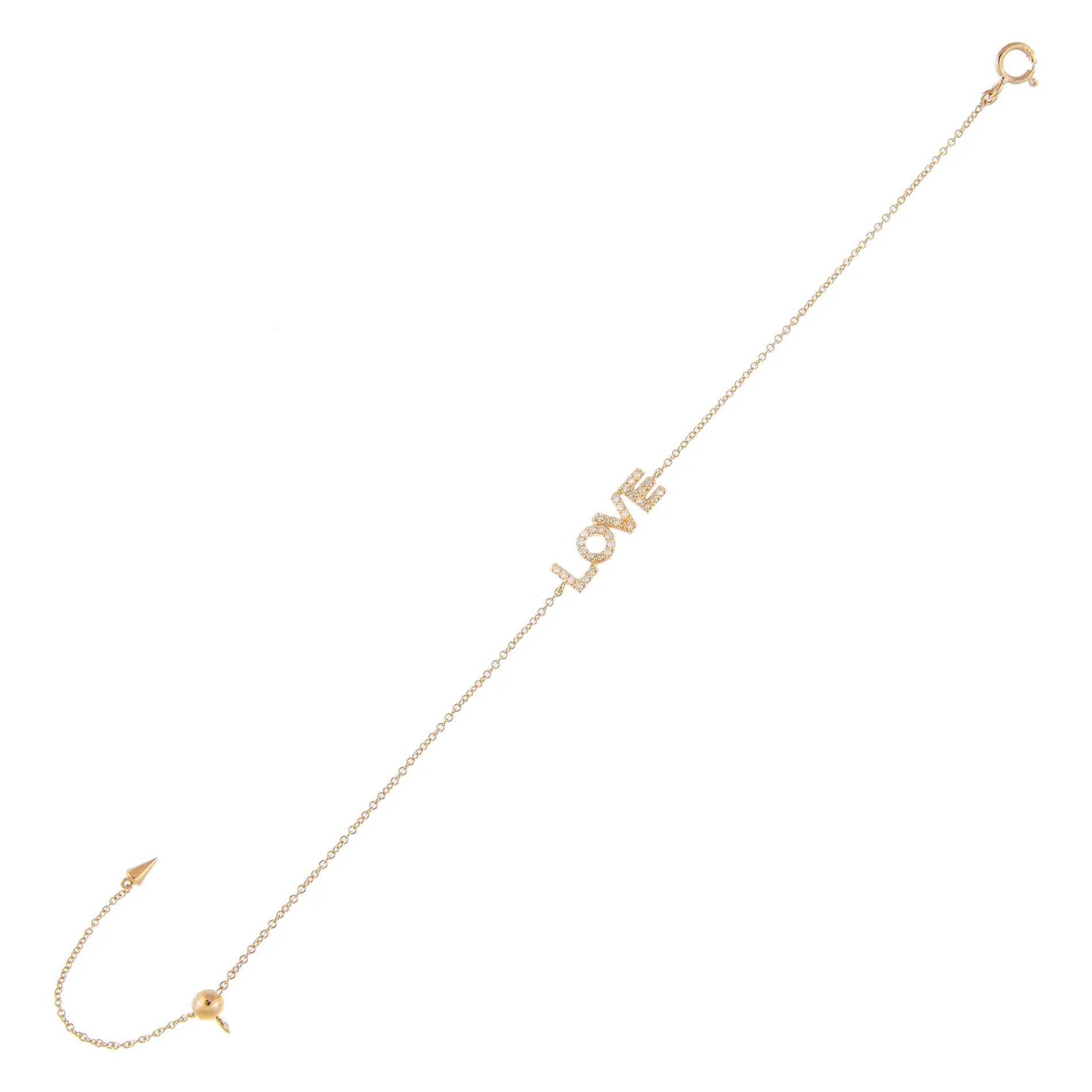 Diamond Love Bracelet 14K sold by Adina Eden's