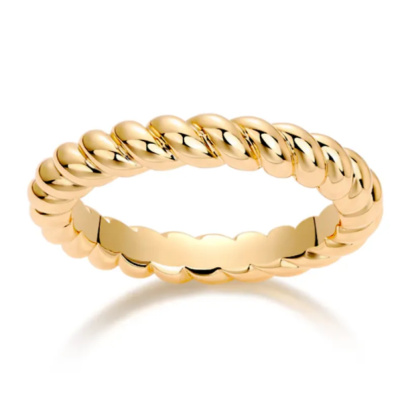 Solid Twisted Rope Band Ring sold by Adina Eden's