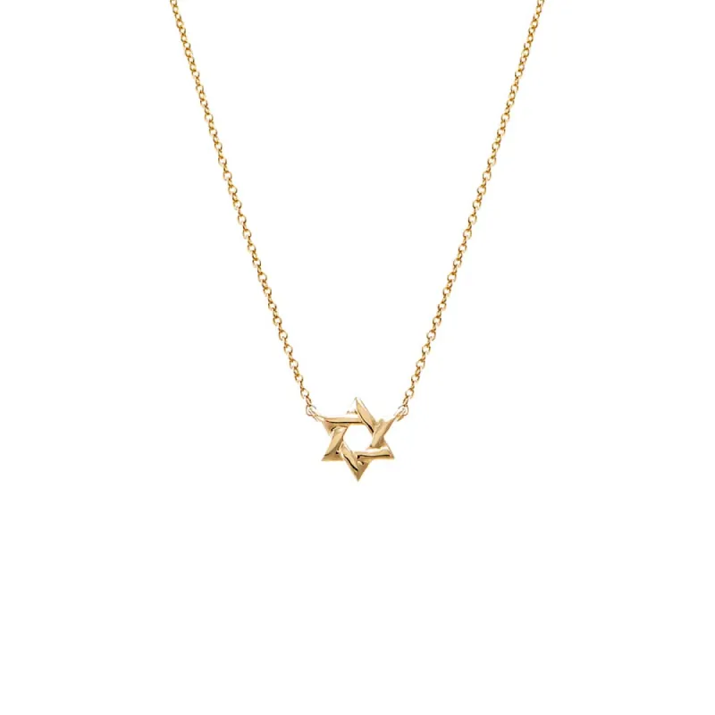 Mini Solid Star Of David Necklace 14K sold by Adina Eden's