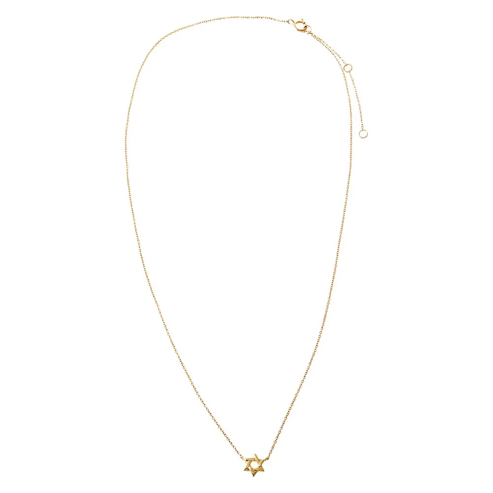 Mini Solid Star Of David Necklace 14K sold by Adina Eden's product image thumbnail 2