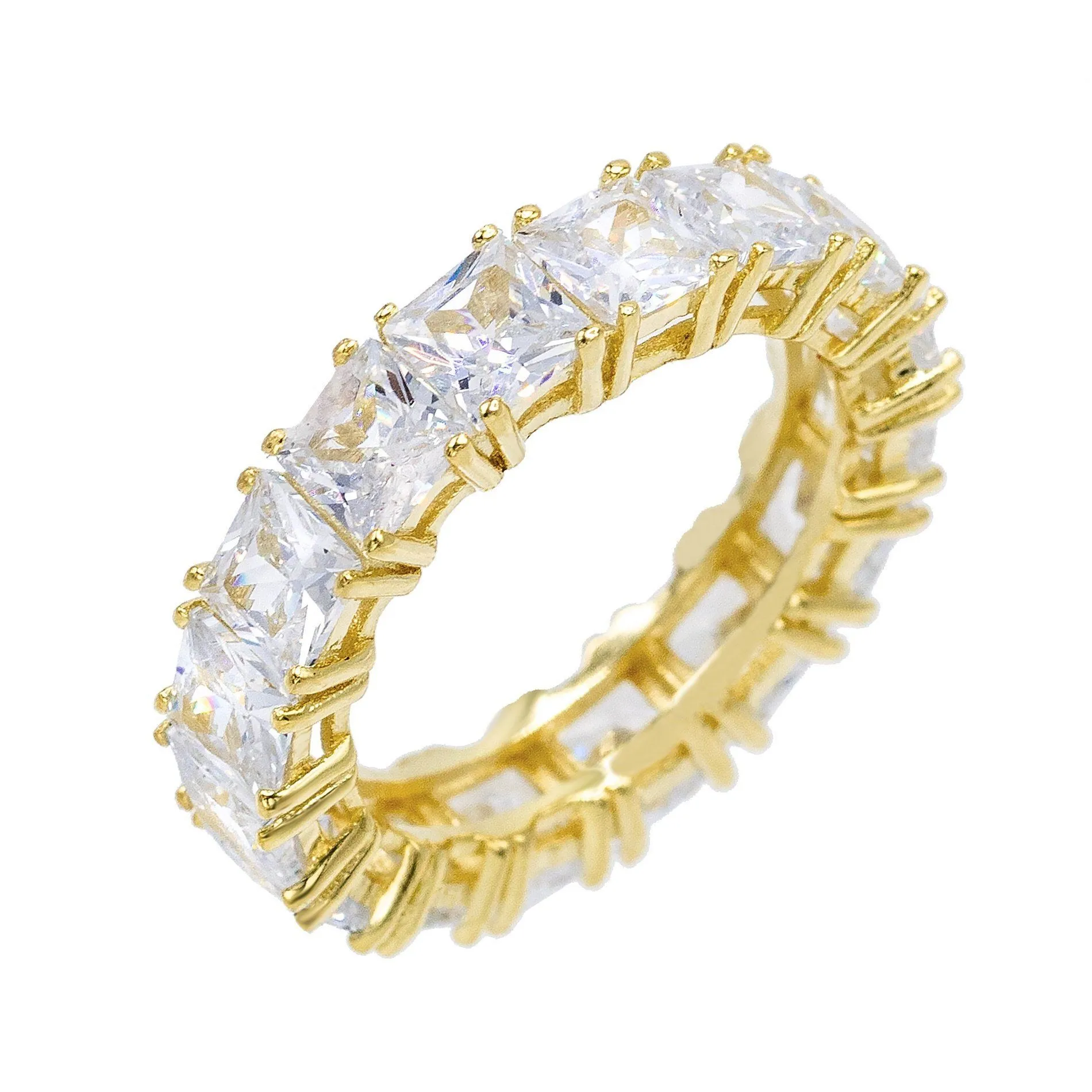 Princess Cut Eternity Band sold by Adina Eden's product image thumbnail 5