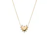 Scattered Diamond Outline Heart Necklace 14K sold by Adina Eden's