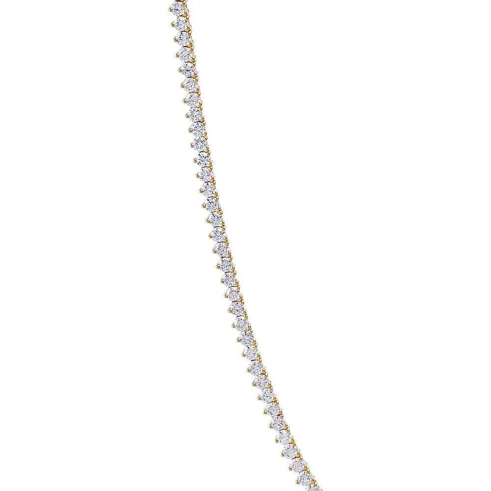Lab Grown Diamond Three Prong Tennis Necklace 14K sold by Adina Eden's product image thumbnail 4