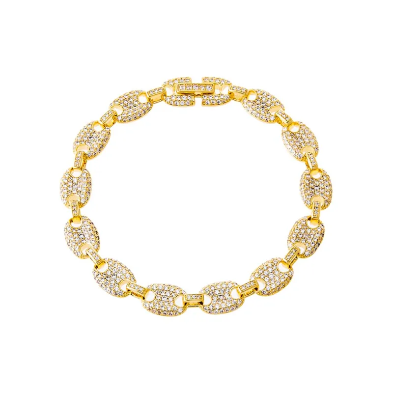 Fancy Pave Mariner Link Bracelet sold by Adina Eden's