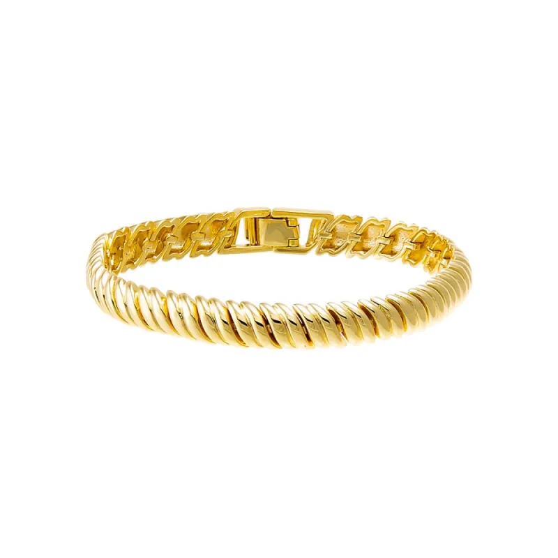 Solid Wide Link Bracelet sold by Adina Eden's