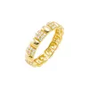 Pave X Solid Rectangle Band Ring sold by Adina Eden's
