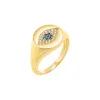 Colored Pave Evil Eye Signet Pinky Ring sold by Adina Eden's