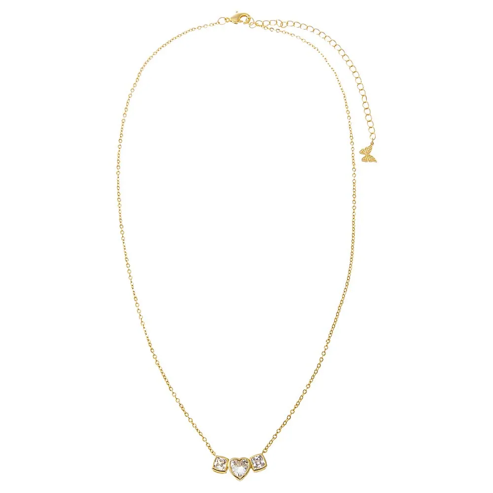 CZ Triple Bezel Bar Pendant Necklace sold by Adina Eden's product image thumbnail 2