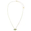 Colored CZ Triple Bezel Shaker Charm Necklace sold by Adina Eden's