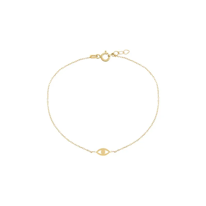 Mini Evil Eye Bracelet 14K sold by Adina Eden's