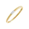 Pave Square Ridged Bangle Bracelet sold by Adina Eden's