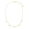 CZ X Pearl Dangling Necklace sold by Adina Eden's
