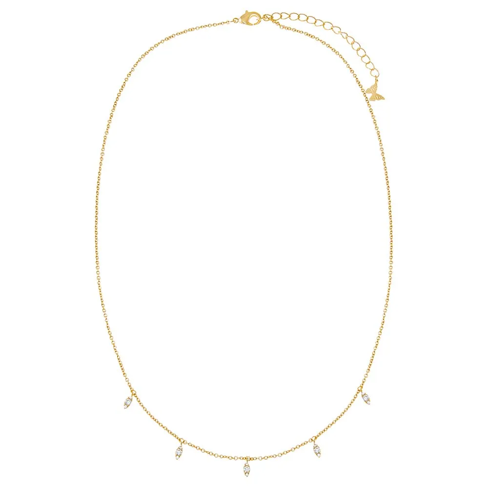 CZ Marquise Dangling Shaker Necklace sold by Adina Eden's product image thumbnail 2