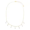CZ X Pearl Shaker Necklace sold by Adina Eden's