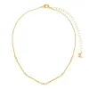 CZ X Bar Chain Necklace sold by Adina Eden's