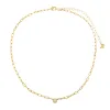 CZ Bezel Paperclip Choker sold by Adina Eden's