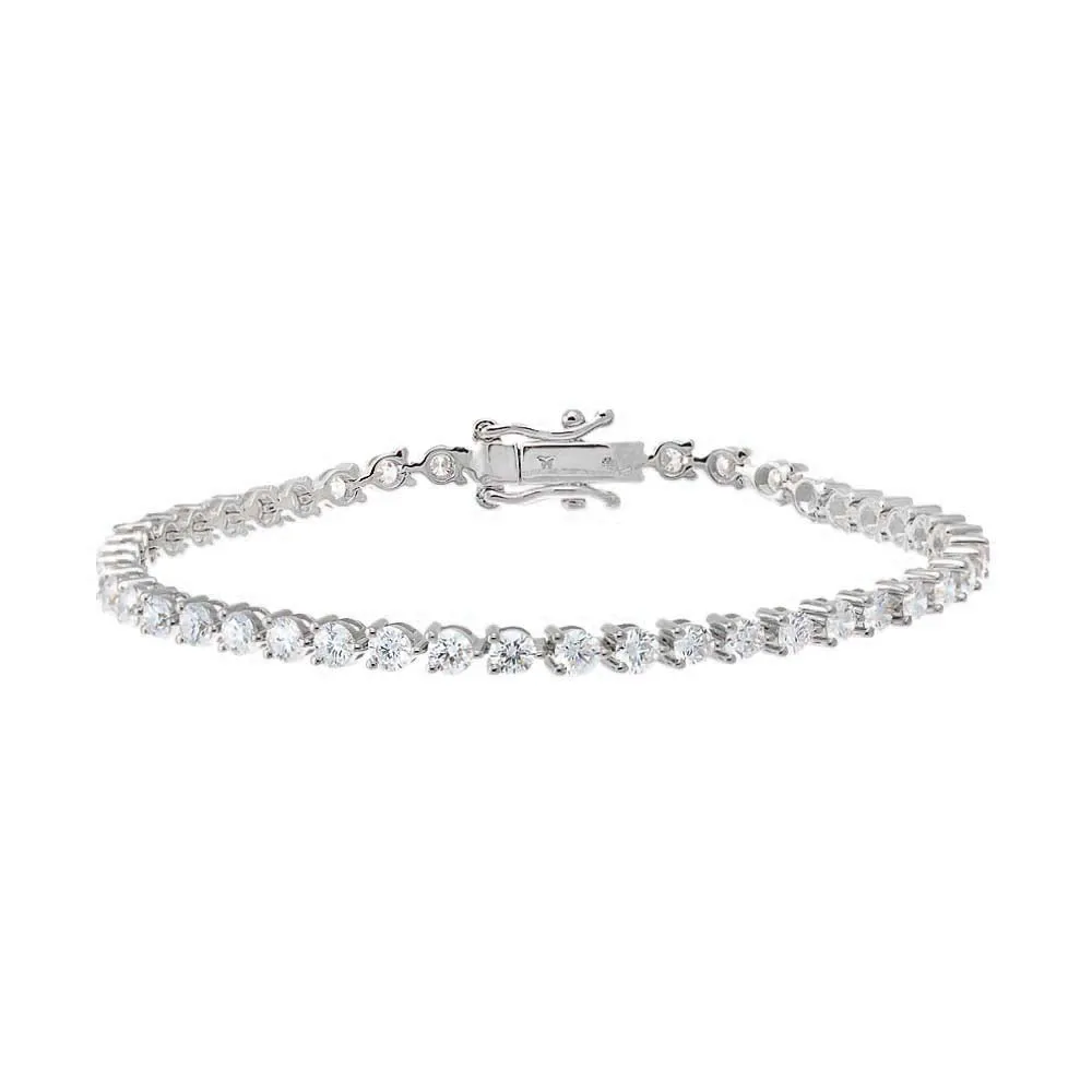 Lab Grown Diamond Three Prong Tennis Bracelet 14K sold by Adina Eden's product image thumbnail 4