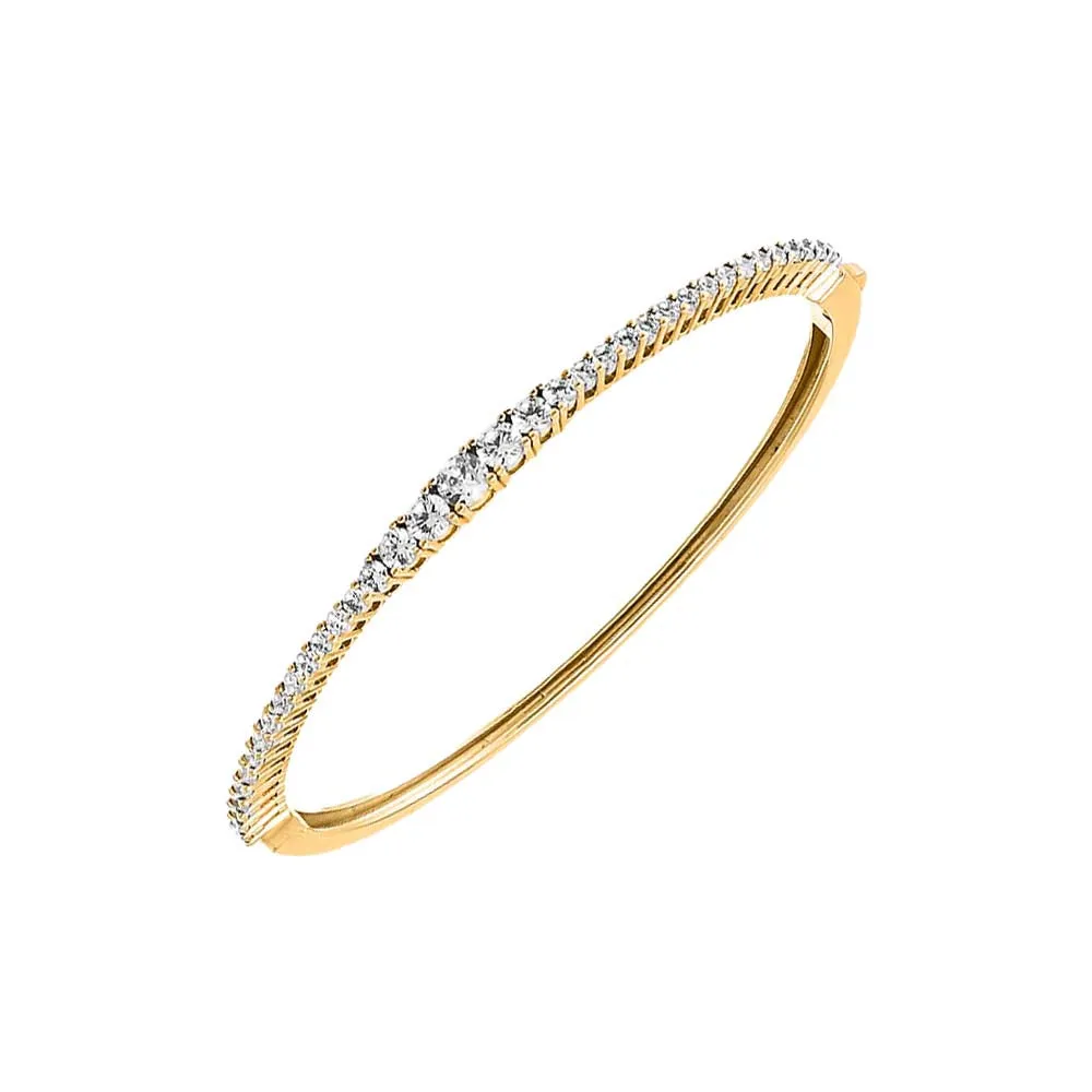 CZ Graduated Tennis Bangle Bracelet sold by Adina Eden's