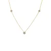 Diamond Triple Scattered Flower Necklace 14K sold by Adina Eden's
