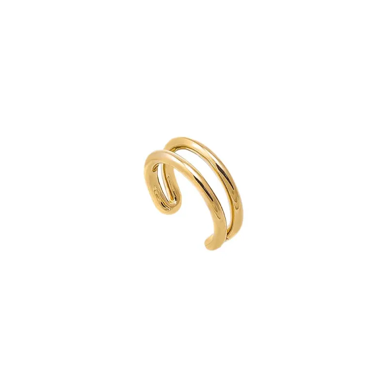 Solid Double Row Ear Cuff 14K sold by Adina Eden's