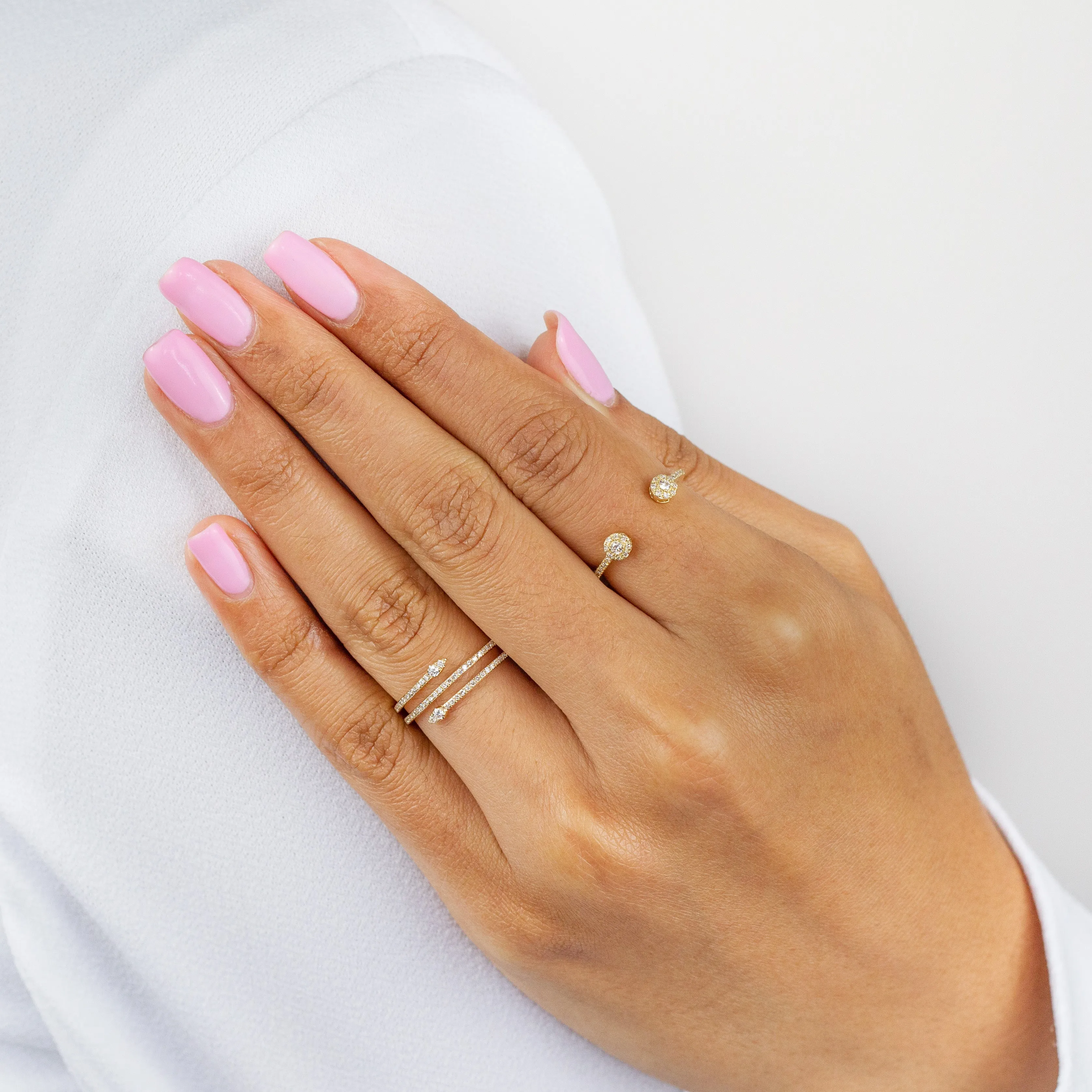 Diamond Teardrop Wrap Ring 14K sold by Adina Eden's product image thumbnail 2