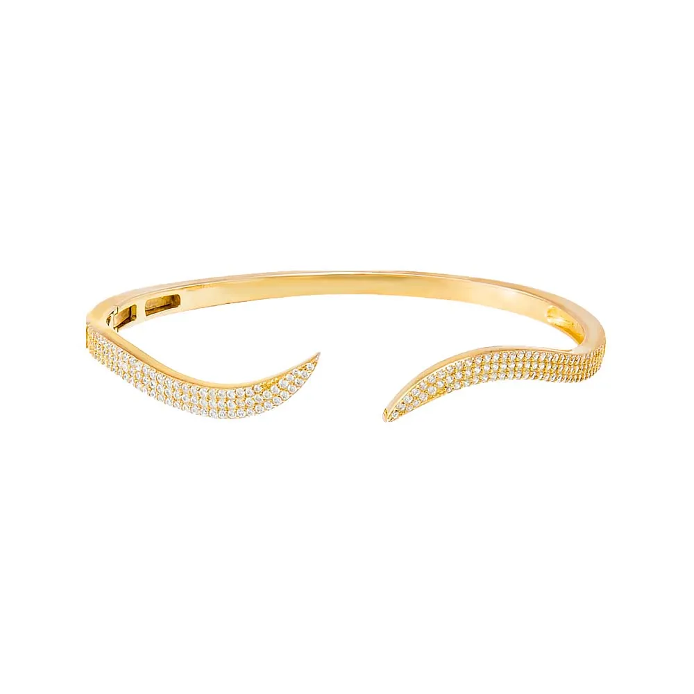 Pave Wave Claw Bangle Bracelet sold by Adina Eden's product image thumbnail 2