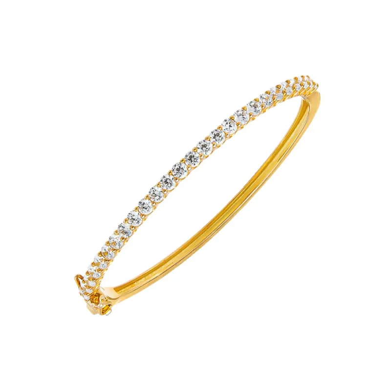 CZ Tennis Bangle Bracelet sold by Adina Eden's