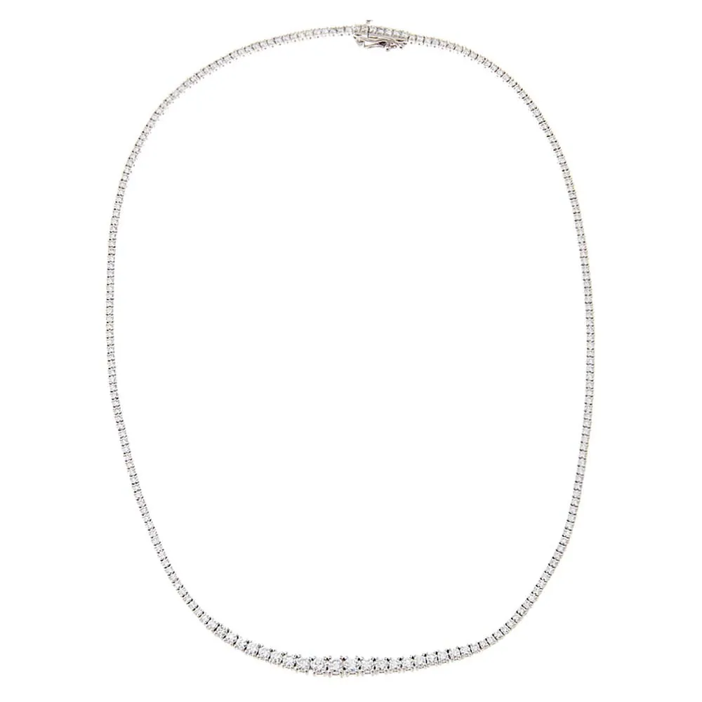 Lab Grown Diamond Graduated Tennis Necklace 14K sold by Adina Eden's product image thumbnail 2