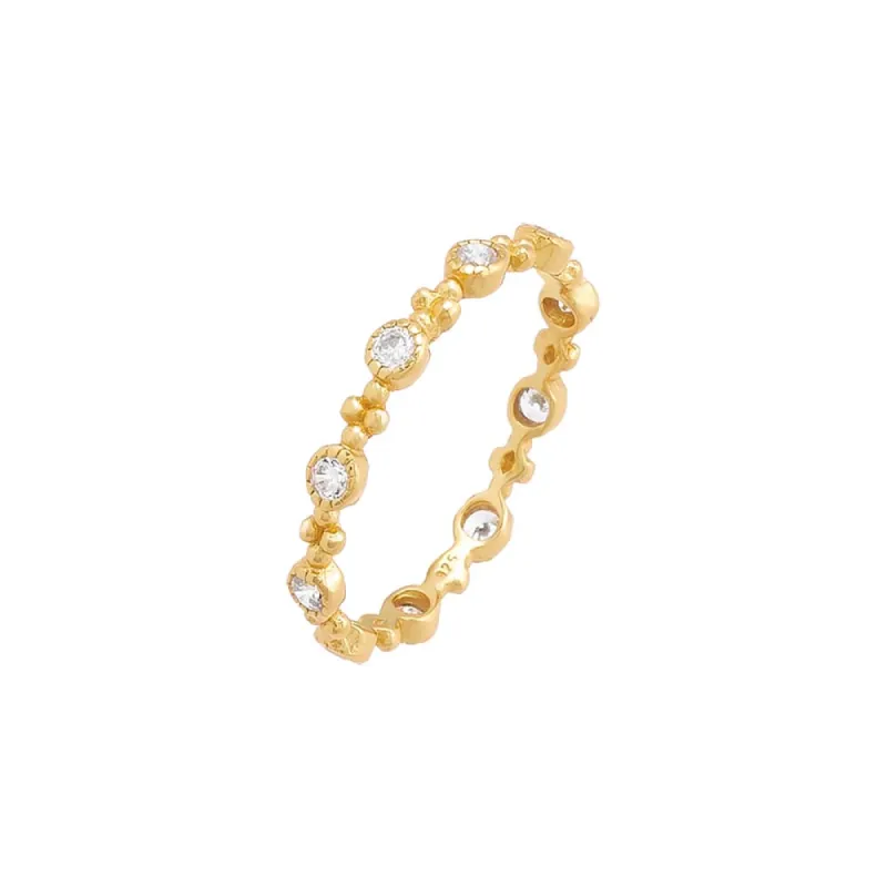 Colored X Beaded Eternity Ring sold by Adina Eden's