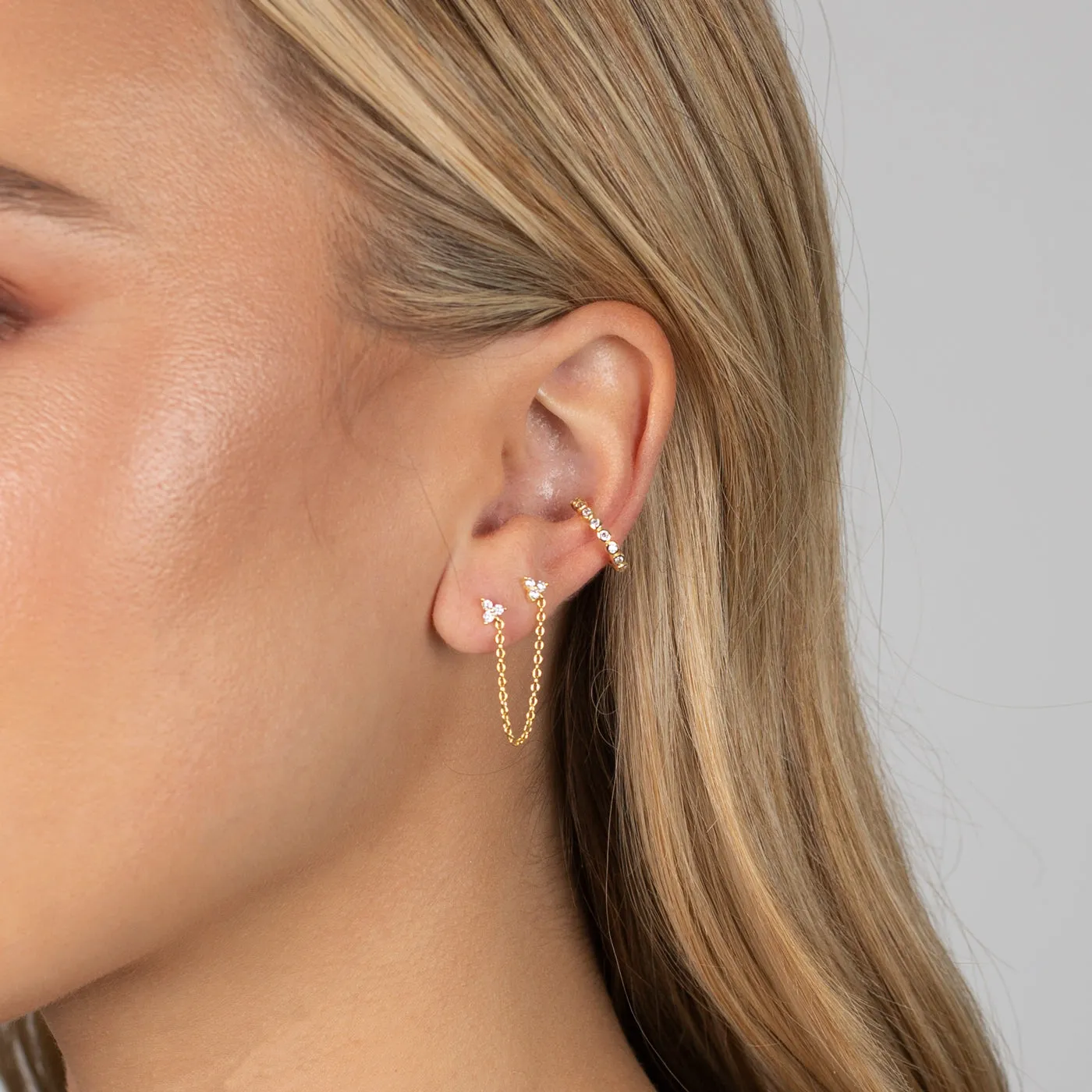 Mini CZ Bezel Ear Cuff sold by Adina Eden's product image thumbnail 2