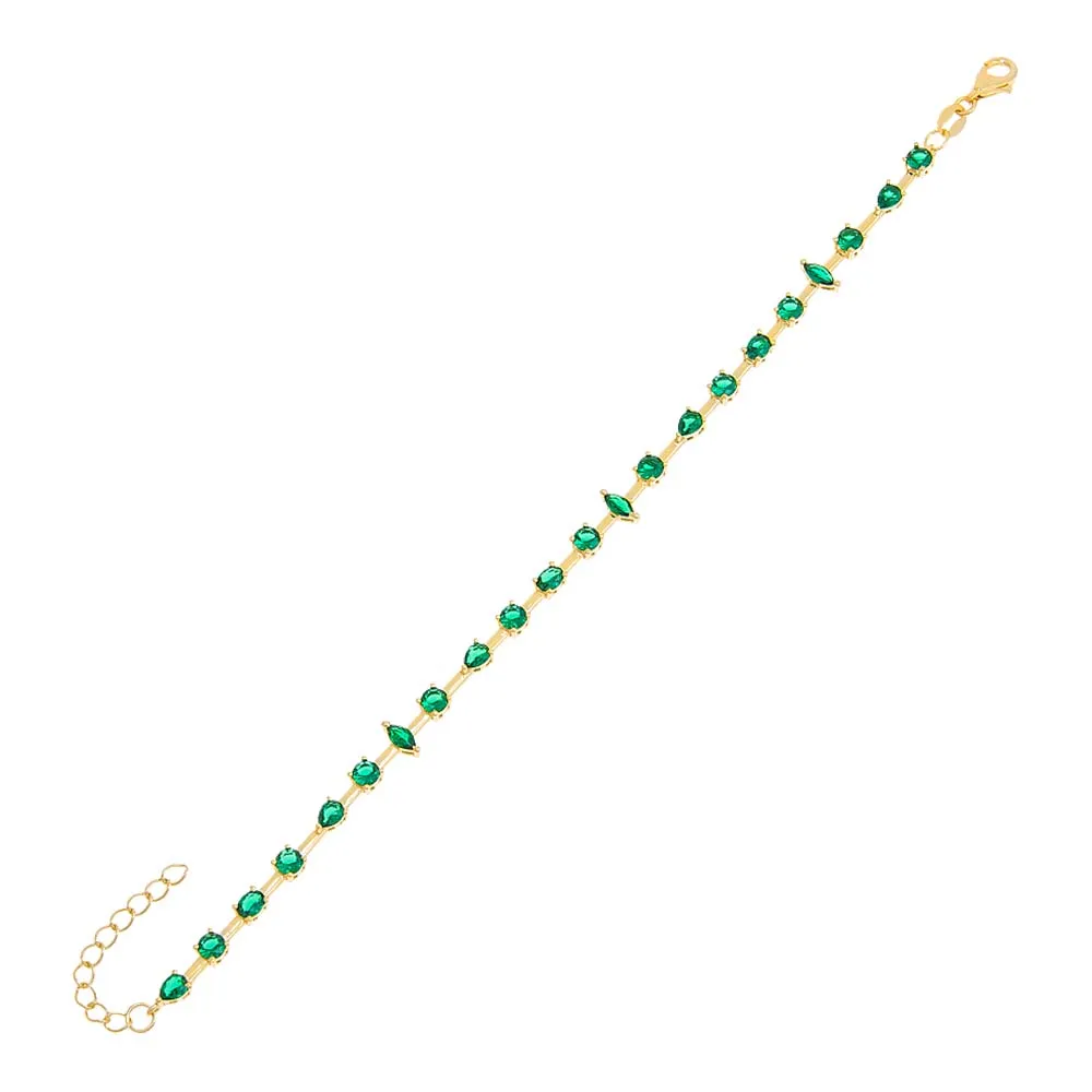 Multi Shape CZ Bracelet sold by Adina Eden's product image thumbnail 5