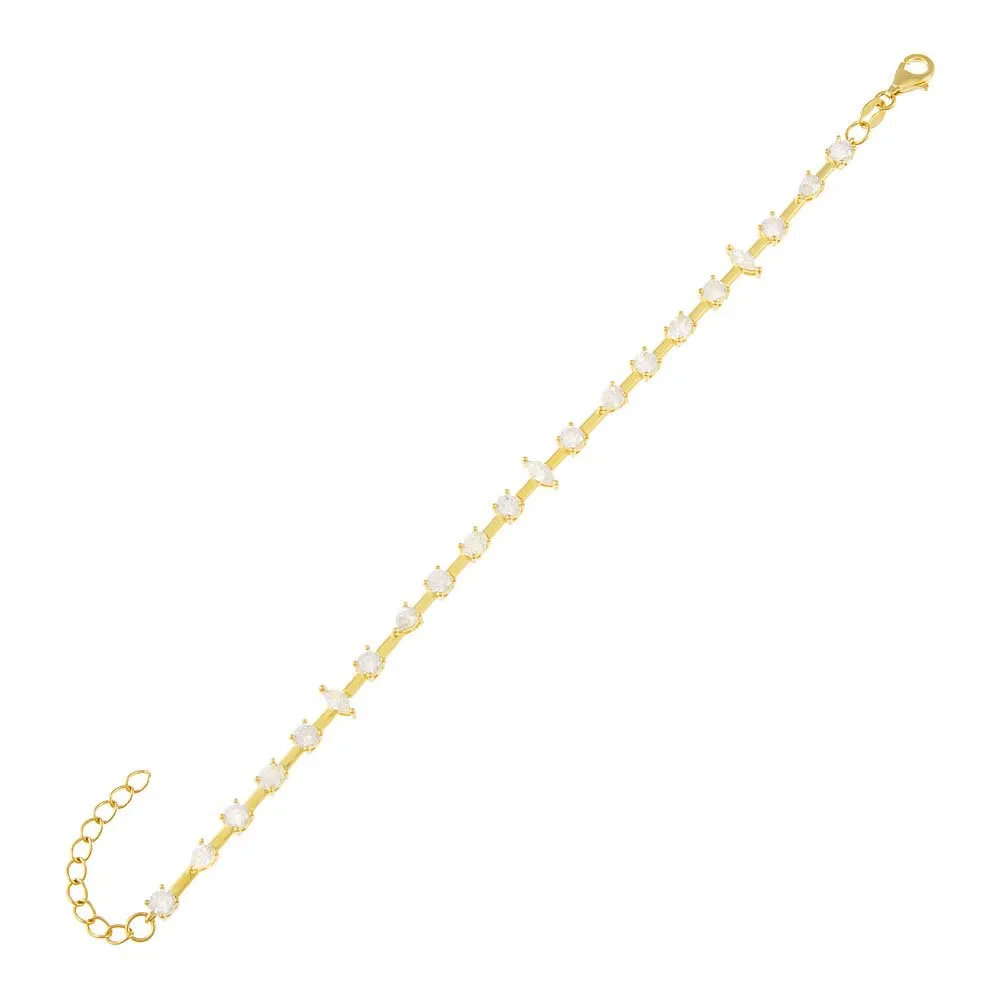 Multi Shape CZ Bracelet sold by Adina Eden's
