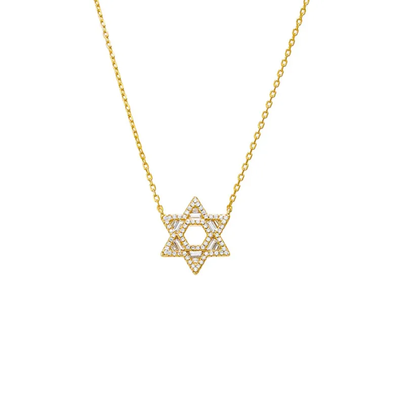 Pave Large Star Of David Pendant Necklace sold by Adina Eden's