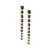 CZ Bezel Baguette Graduated Drop Stud Earring sold by Adina Eden's