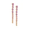 CZ Bezel Baguette Graduated Drop Stud Earring sold by Adina Eden's
