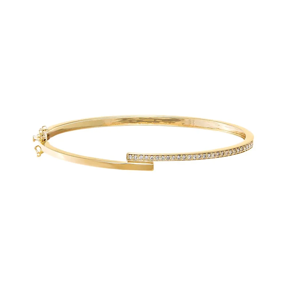 Diamond Pave/Solid Claw Bangle 14K sold by Adina Eden's product image thumbnail 2