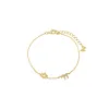 Star Of David X Chai Charm Bracelet sold by Adina Eden's
