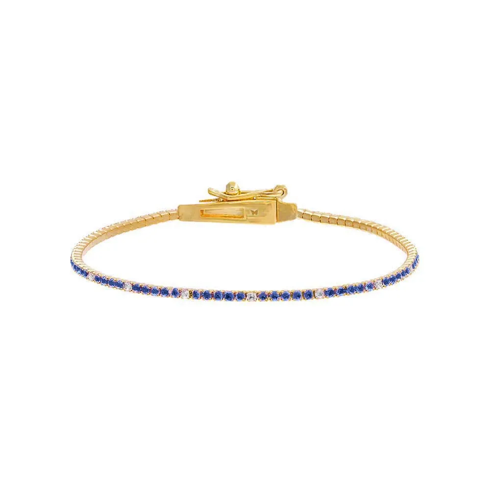 Colored CZ Accented Tennis Bracelet sold by Adina Eden's product image thumbnail 2