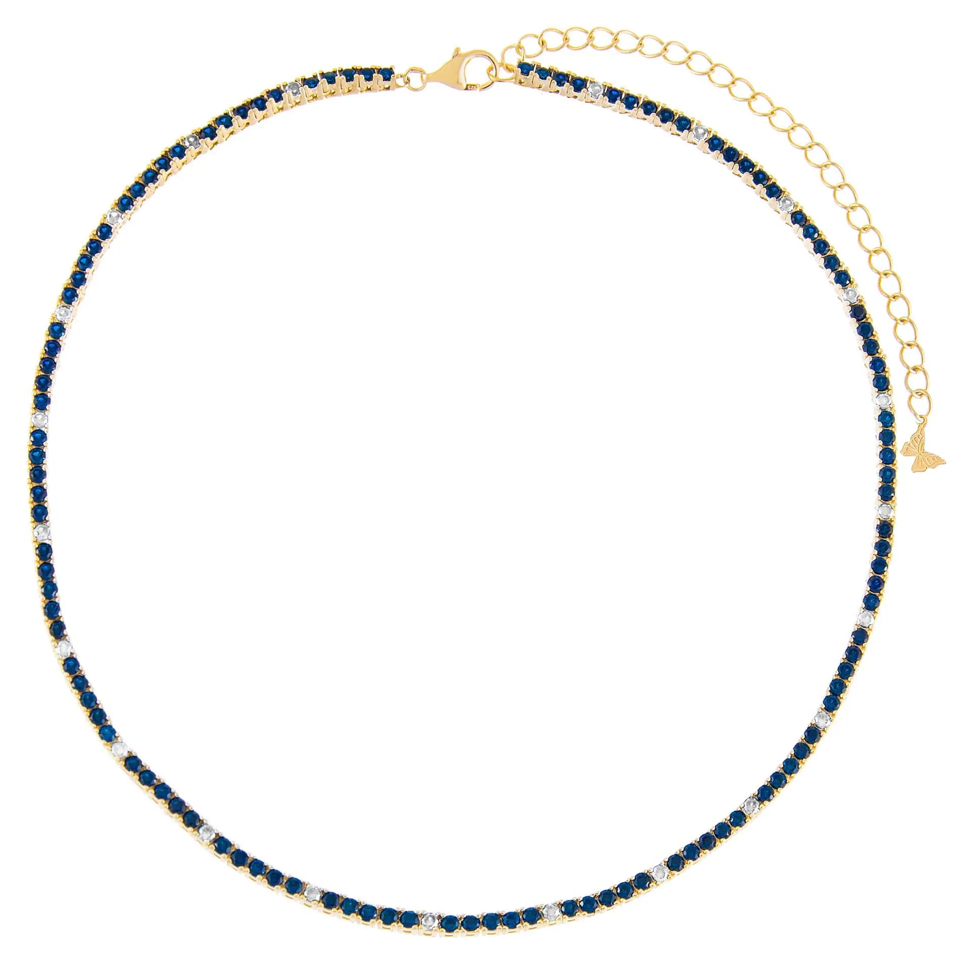 Colored CZ Accented Tennis Choker sold by Adina Eden's