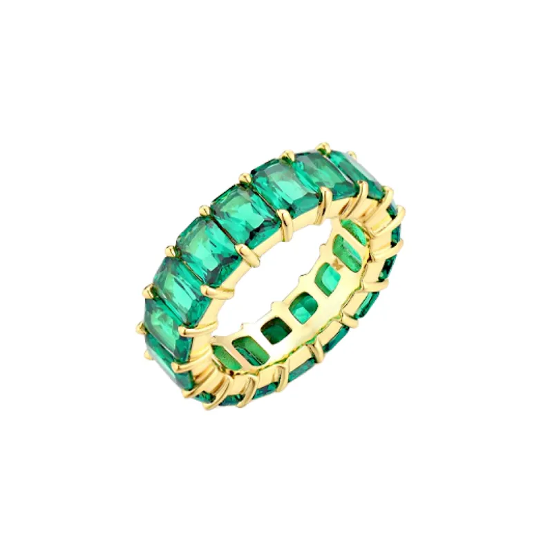 Colored CZ Baguette Eternity Band sold by Adina Eden's