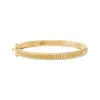Diamond Pave Outlined Ridged Bangle 14K sold by Adina Eden's
