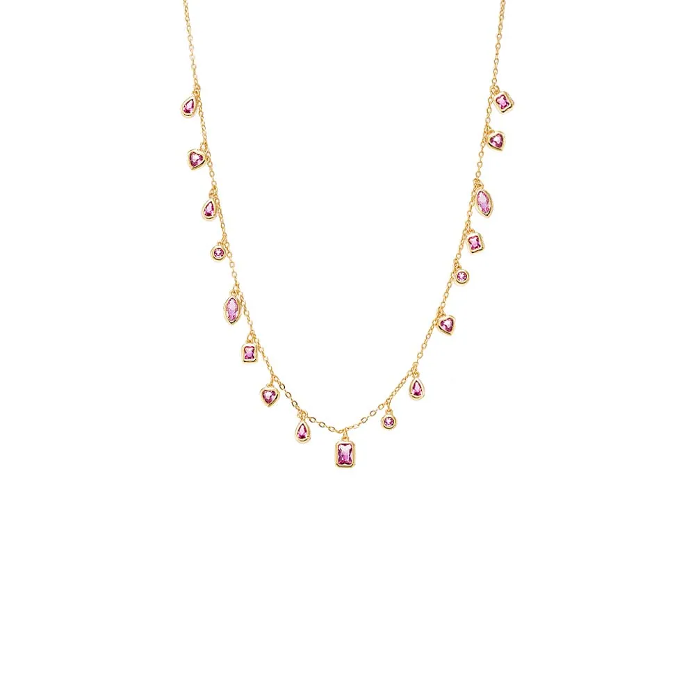 Colored Multi Shape Bezel Shaker Necklace sold by Adina Eden's product image thumbnail 3