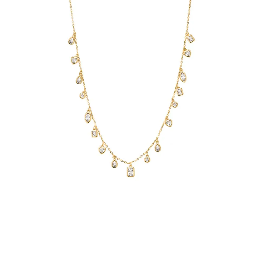 Colored Multi Shape Bezel Shaker Necklace sold by Adina Eden's product image thumbnail 2