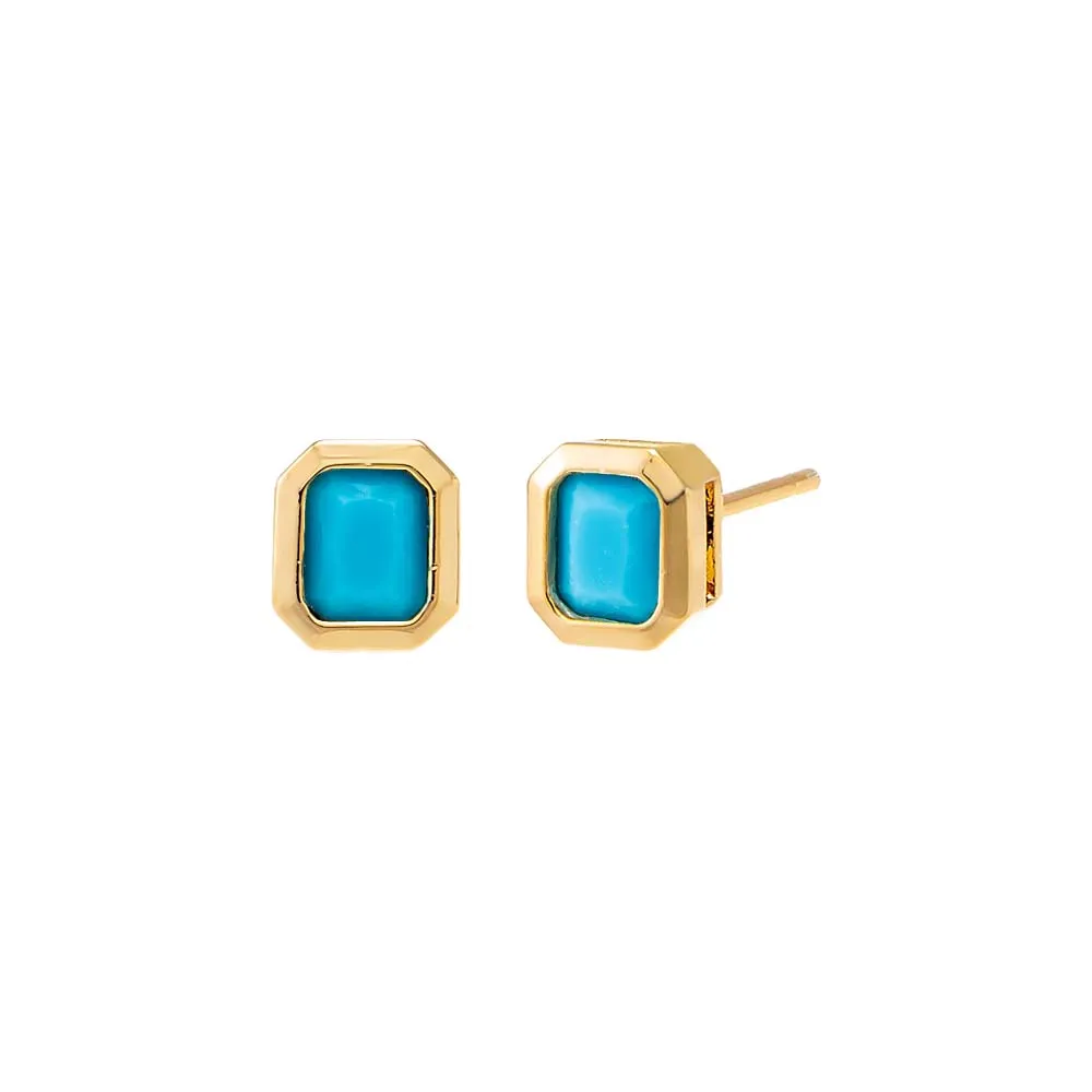 Colored Bezel Baguette Stud Earring sold by Adina Eden's product image thumbnail 2
