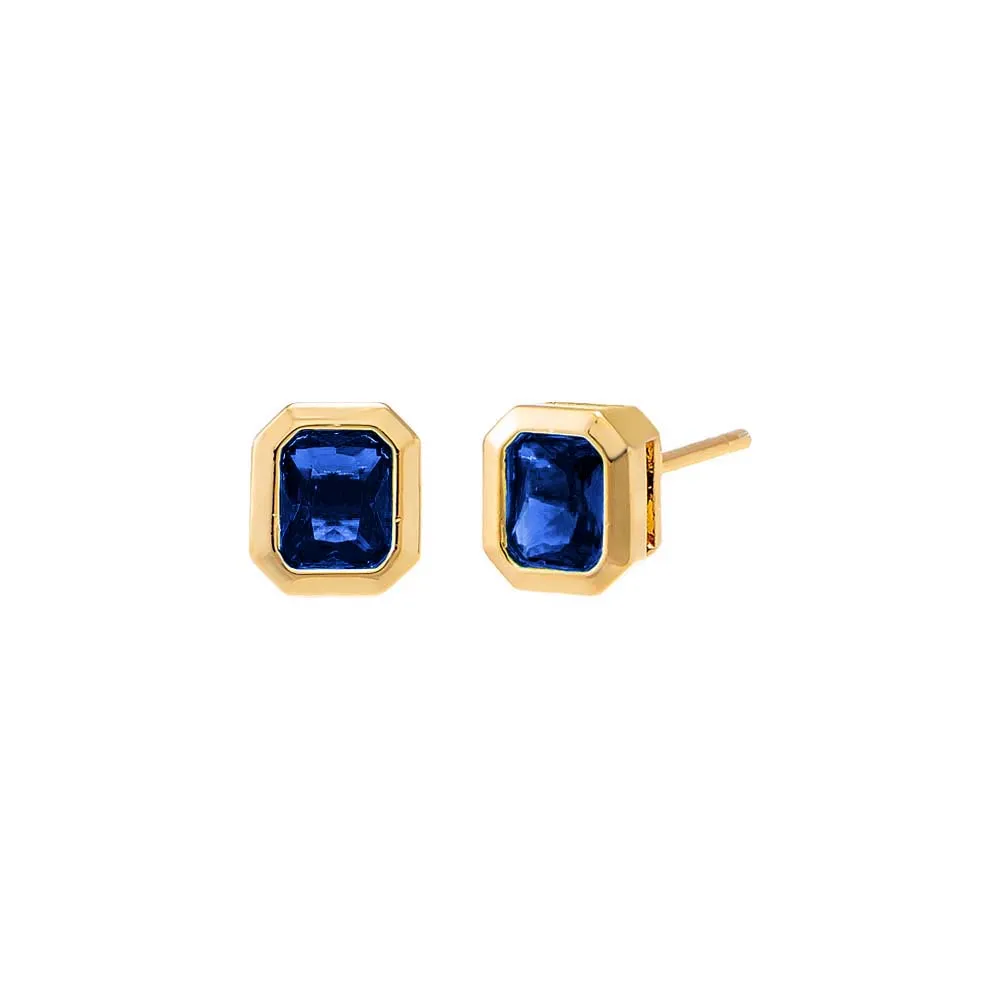 Colored Bezel Baguette Stud Earring sold by Adina Eden's product image thumbnail 5