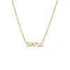 CZ Teardrop X Baguette Bezel Bar Necklace sold by Adina Eden's