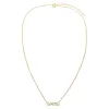 CZ Teardrop X Baguette Bezel Bar Necklace sold by Adina Eden's