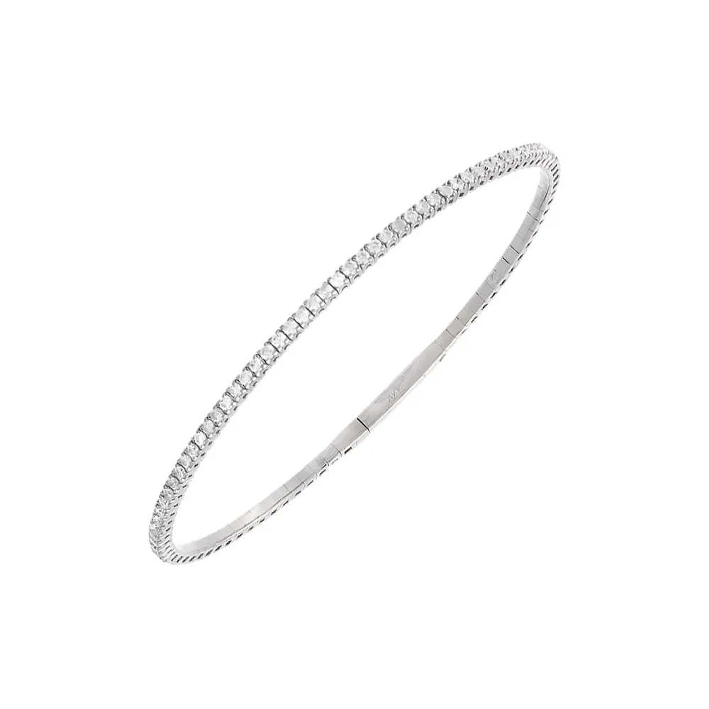 Diamond 1 Carat Half Flexible Tennis Bangle 14K sold by Adina Eden's product image thumbnail 2