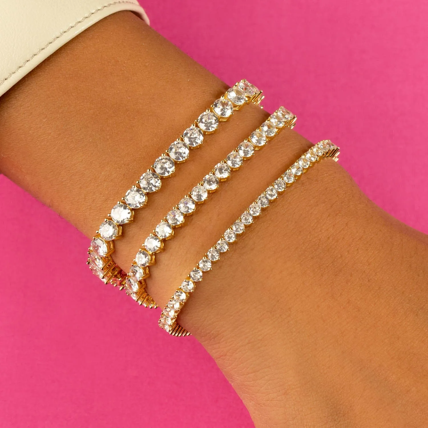 Three Prong Tennis Bracelet sold by Adina Eden's product image thumbnail 3